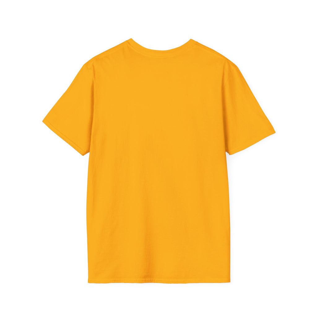 Yellow crewneck t-shirt, plain front