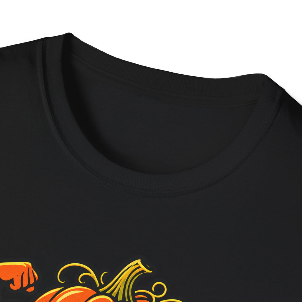 Black T-shirt neckline, crew neck, short sleeves