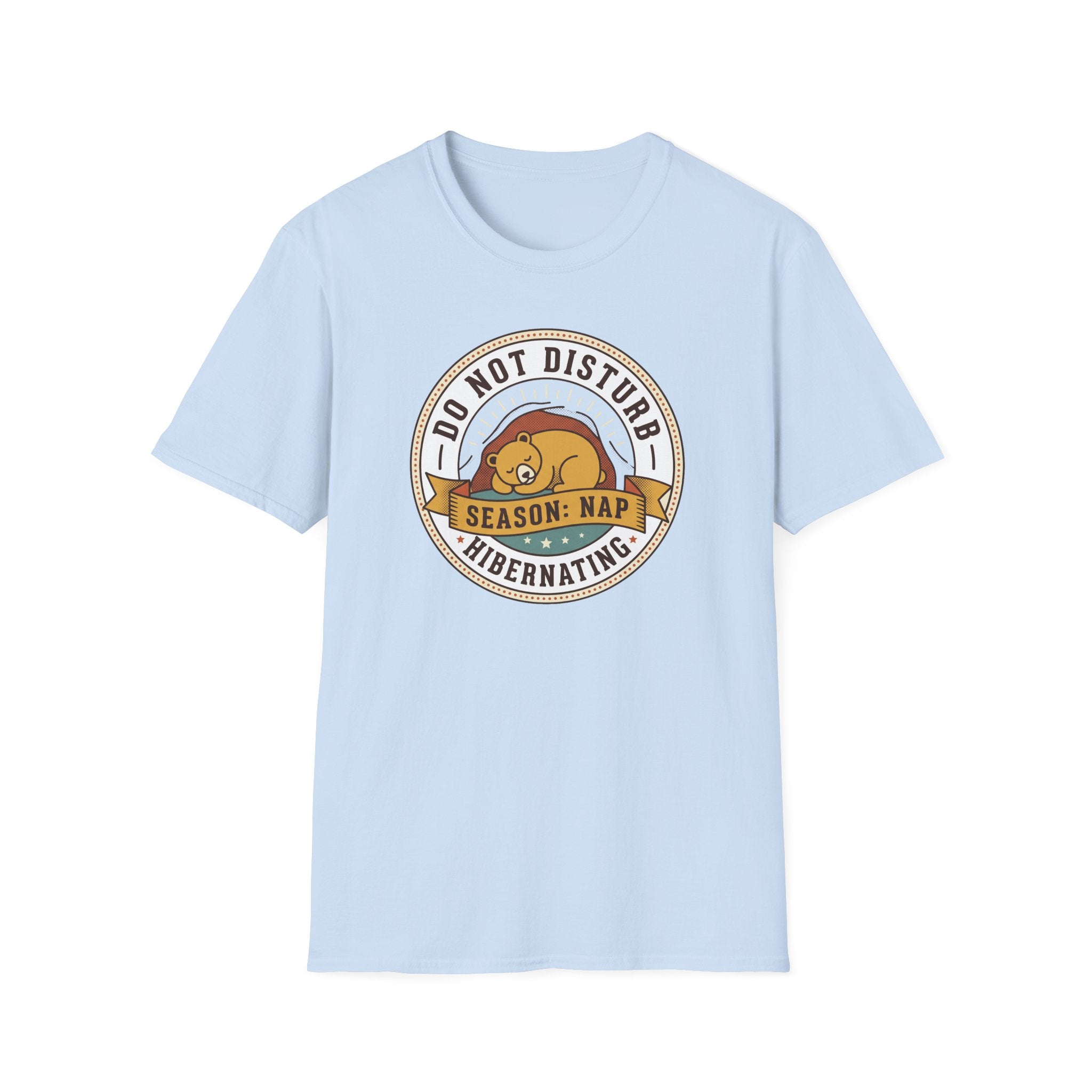 Light blue nap T-shirt, plain back view