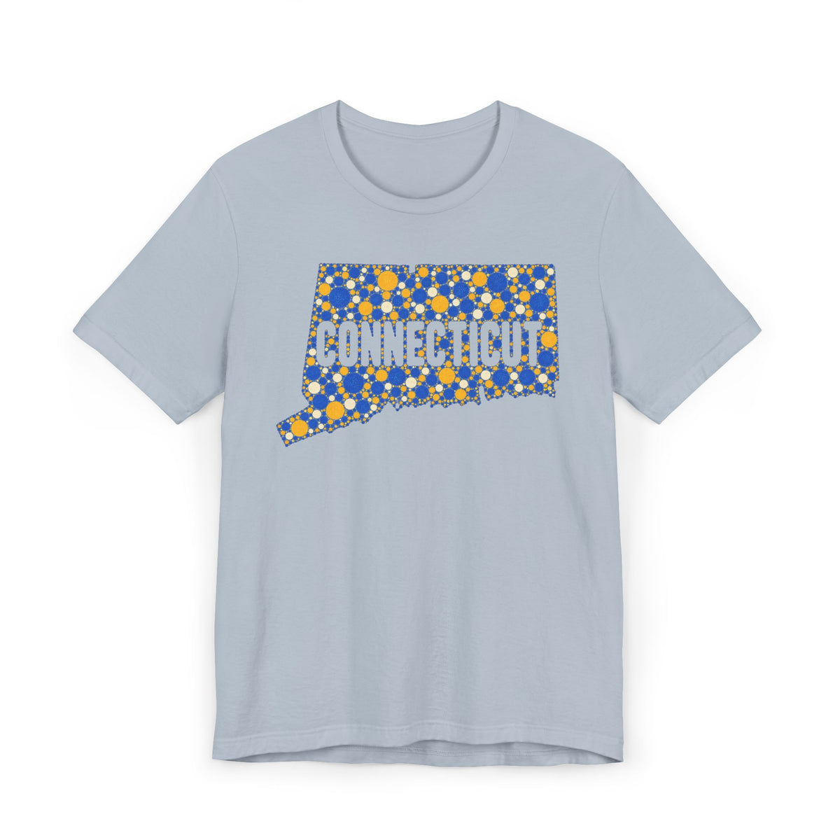 Connecticut State Floral Pattern T-Shirt | Connecticut Map Outline Graphic Tee