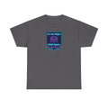 Charcoal crew-neck T-shirt with night shift slogan graphic on chest