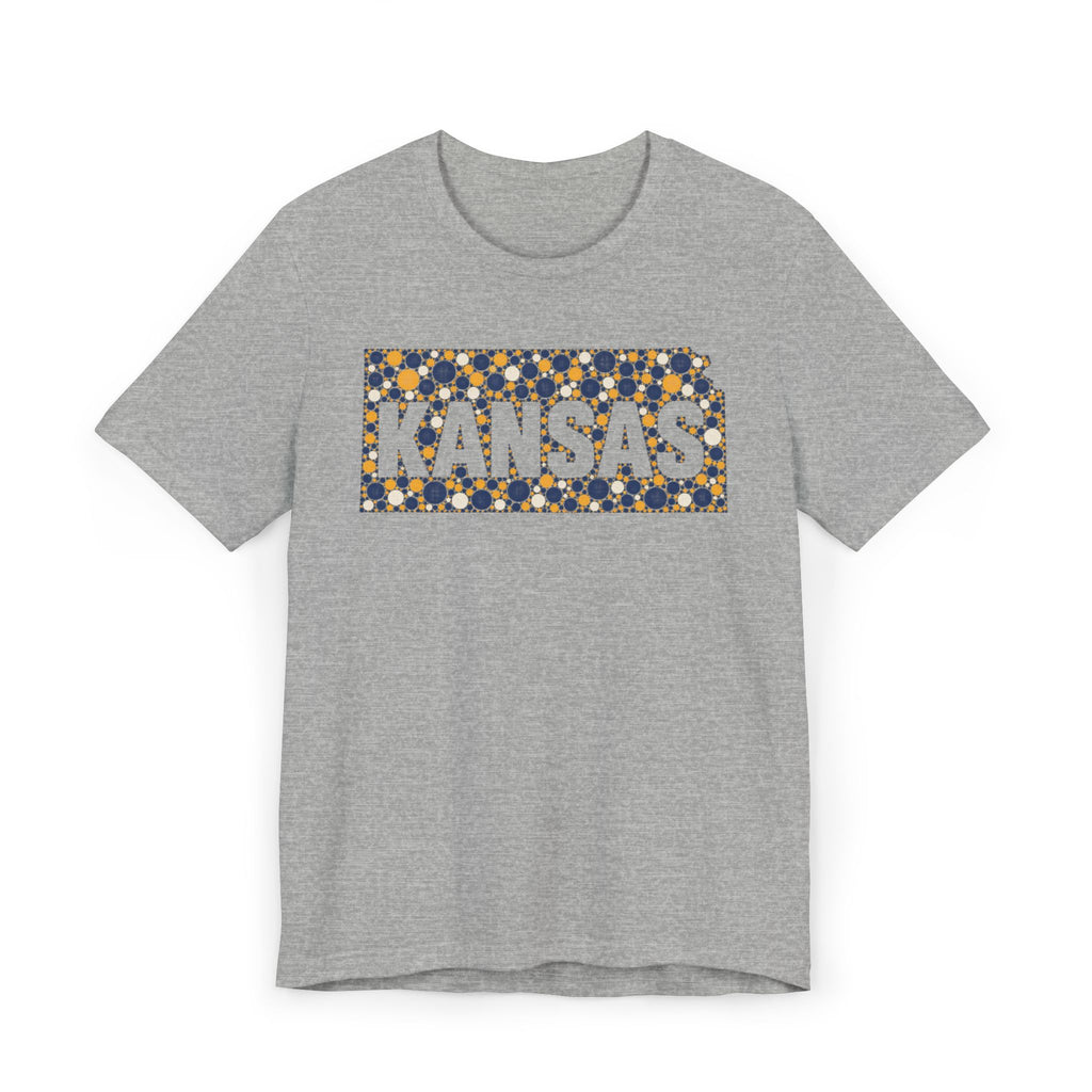 Kansas State Floral Pattern T-Shirt | Kansas Map Outline Graphic Tee