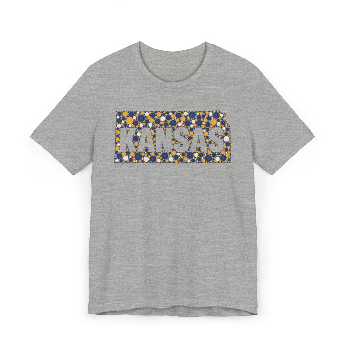 Kansas State Floral Pattern T-Shirt | Kansas Map Outline Graphic Tee