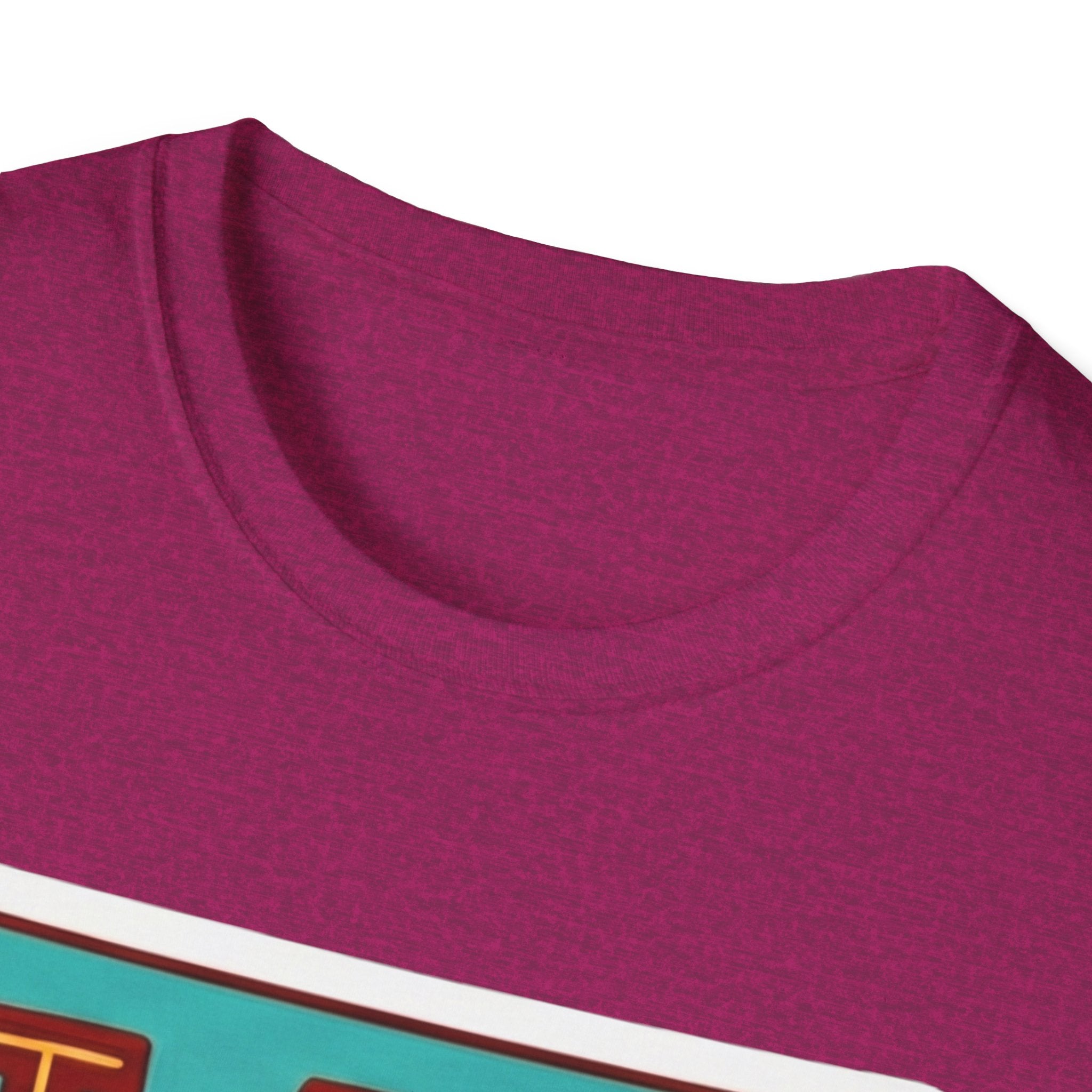 New Mexico pride T-shirt, dark purple crew neck with partial “I AM NEW MEXICO” graphic