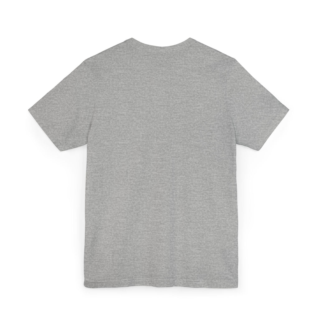 Gray crew-neck short-sleeve T-shirt, plain front