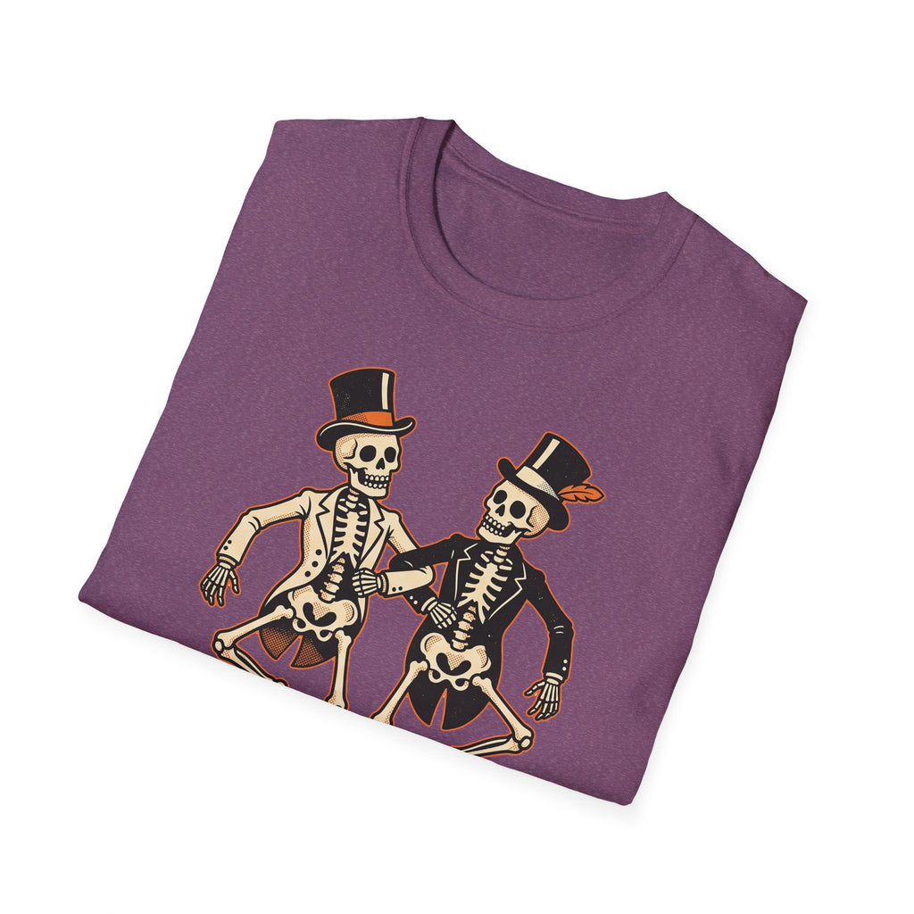 Dancing Skeletons The Graveyard Shift T-Shirt - Vintage Halloween Tee