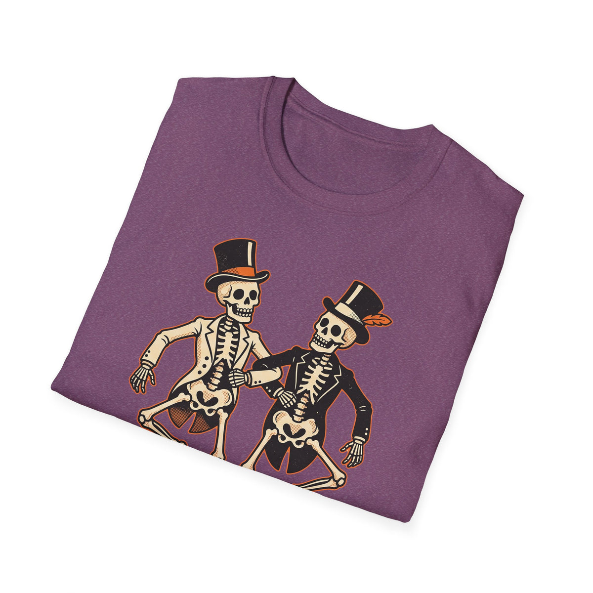 Dancing Skeletons The Graveyard Shift T-Shirt - Vintage Halloween Tee