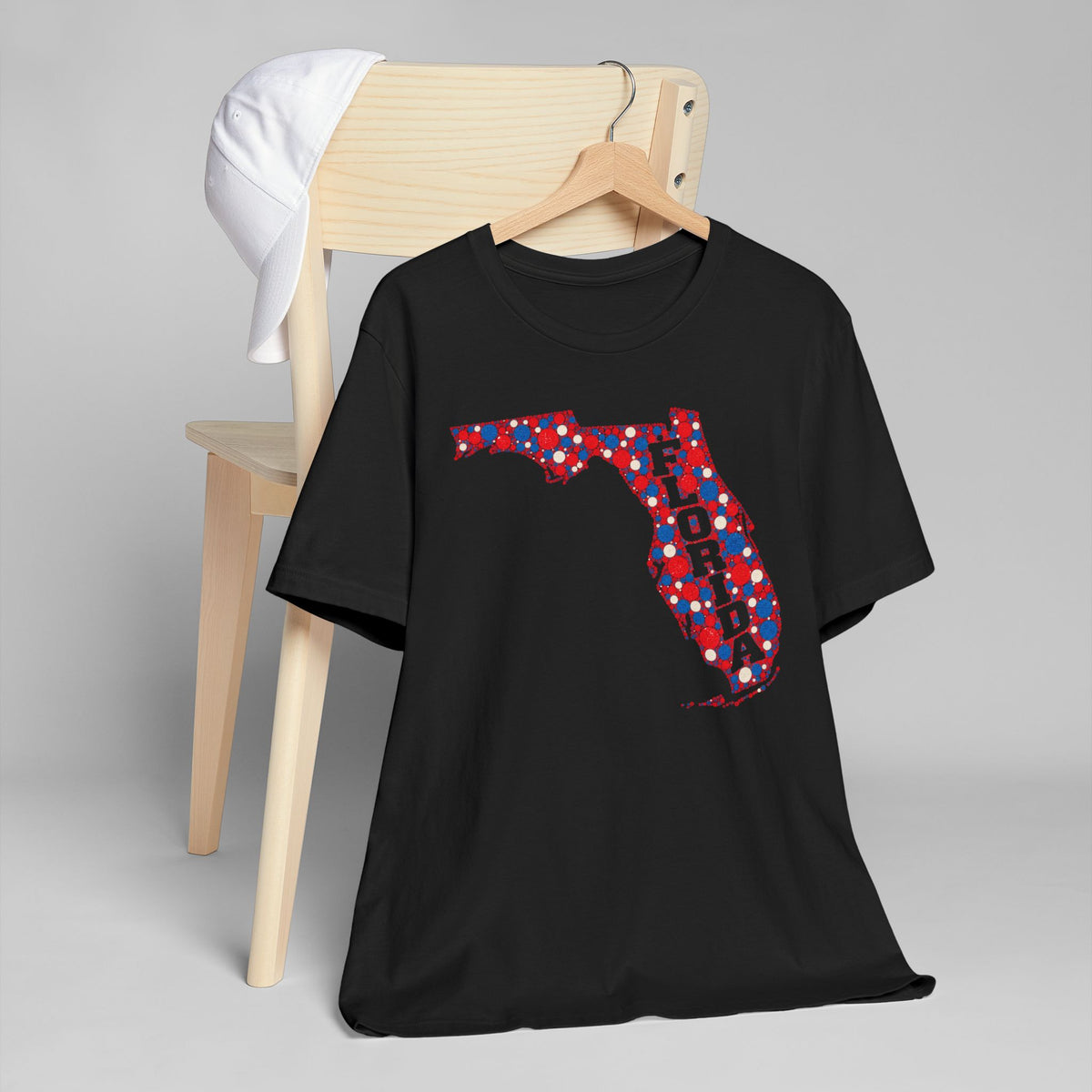 Florida State Floral Pattern T-Shirt | Colorful Florida Outline Graphic Tee