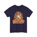 Navy T-shirt with Ghost Fever dancing ghost, jack-o-lantern, and disco ball graphic