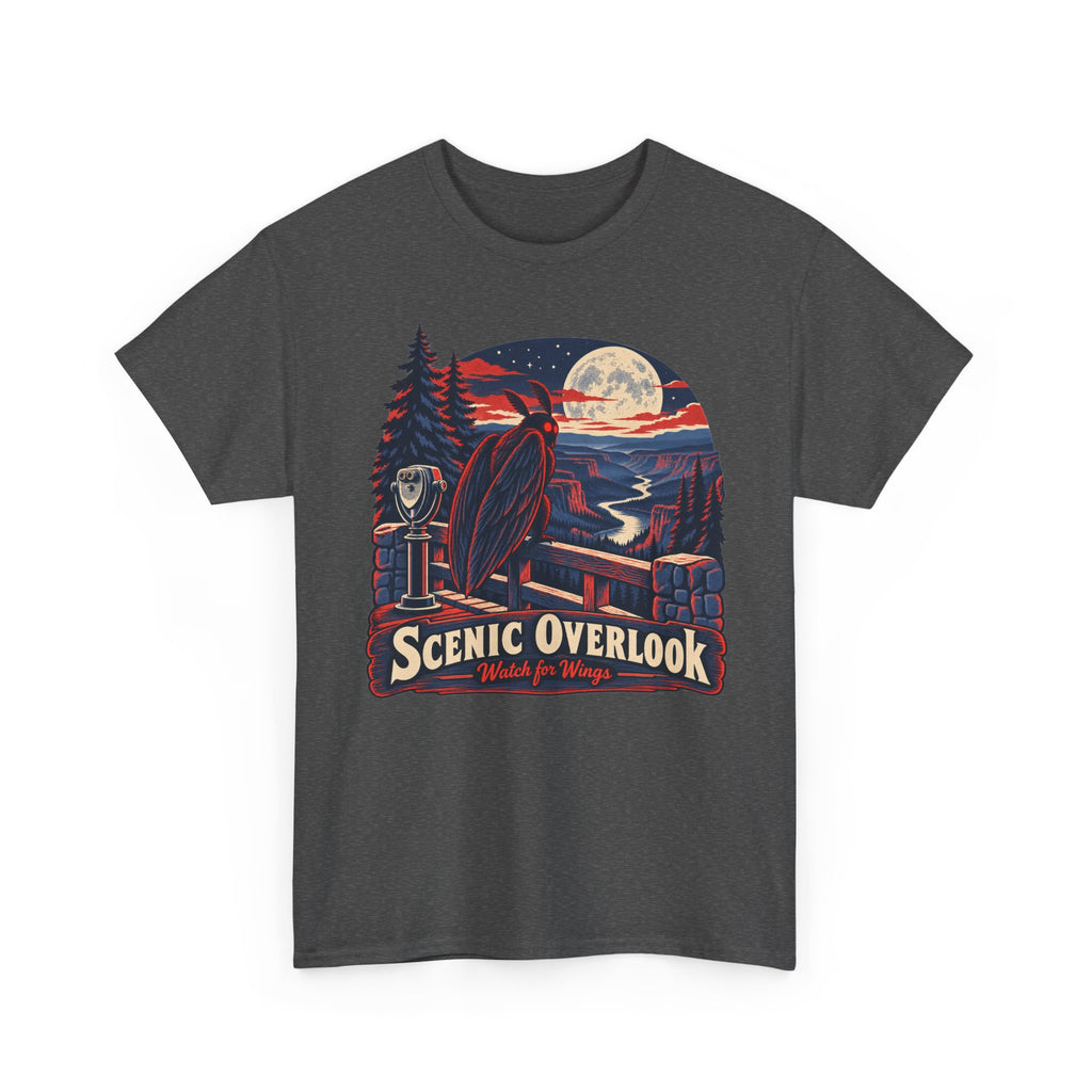 Scenic Overlook Raven T-Shirt, Moonlit Mountain Valley Road Trip Shirt for Men and Women, Vintage Hiking Graphic Tee
