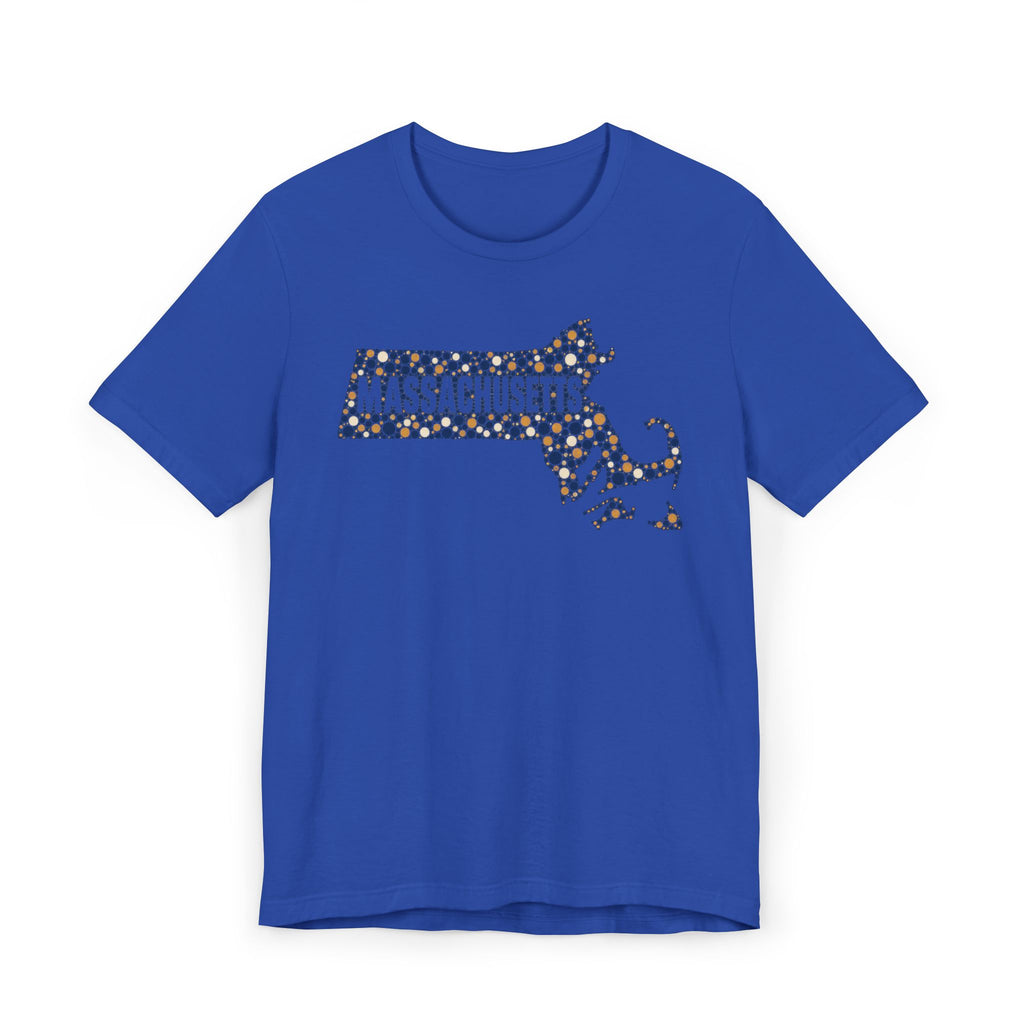 Massachusetts State Floral Map T-Shirt | Massachusetts Outline Graphic Tee