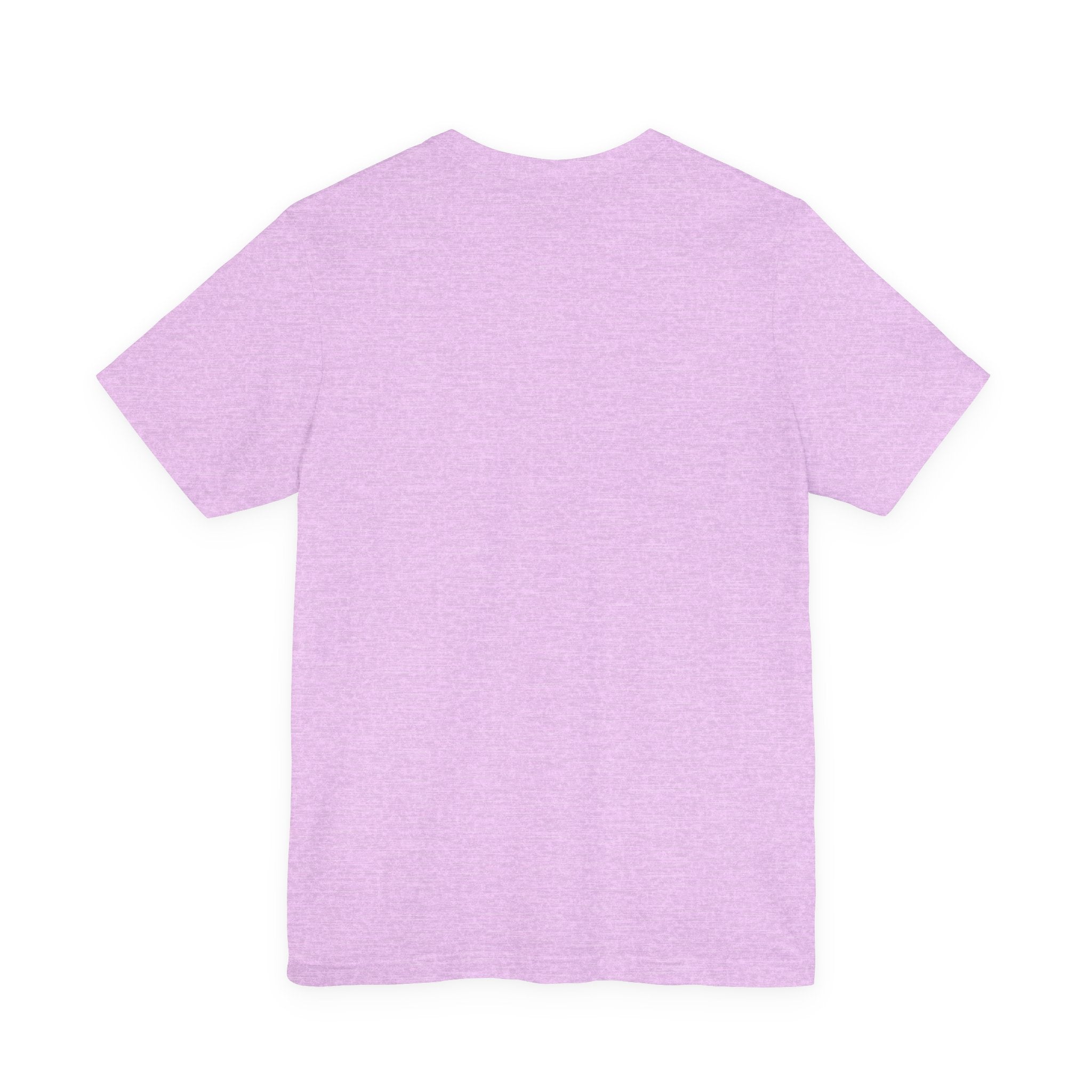 Lavender heather T-shirt, plain front with crew neck