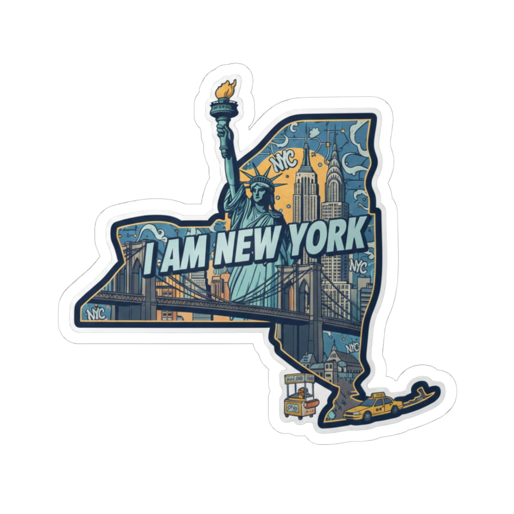 I Am New York Sticker: Freiheitsstatue mit „I AM NEW YORK“ Schriftzug