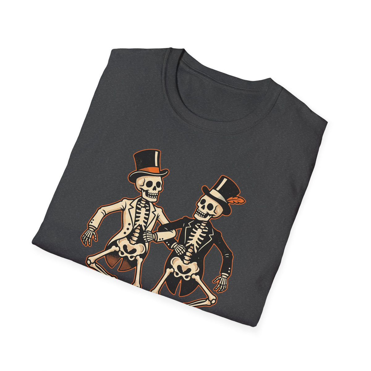Dancing Skeletons The Graveyard Shift T-Shirt - Vintage Halloween Tee