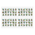 Sticker sheet with small die-cut character icons in a neat grid for planners