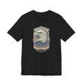 Eagle graphic tee in black with Liberty badge and bald eagle head print