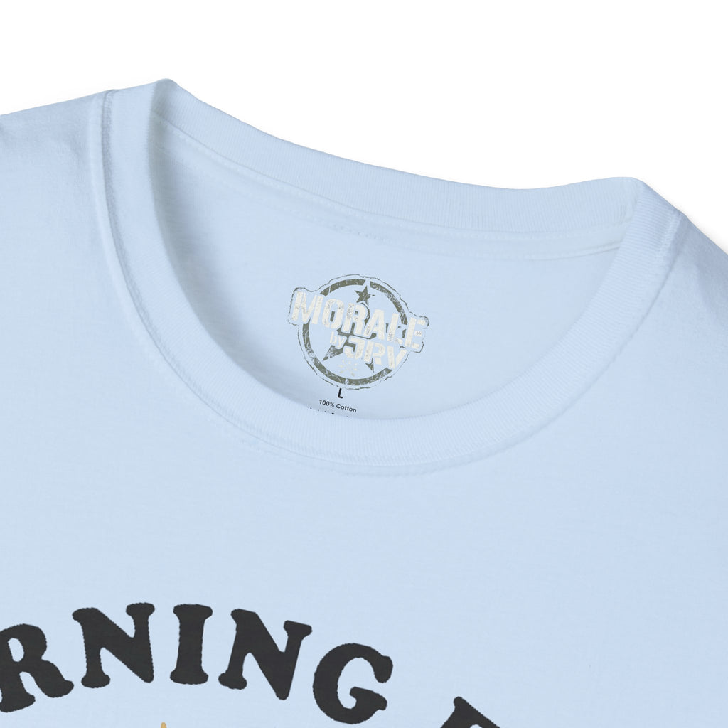 Light Blue t-shirt with small circular logo at the chest
