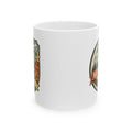 White ceramic mug, side view with Grand Canyon shield graphic