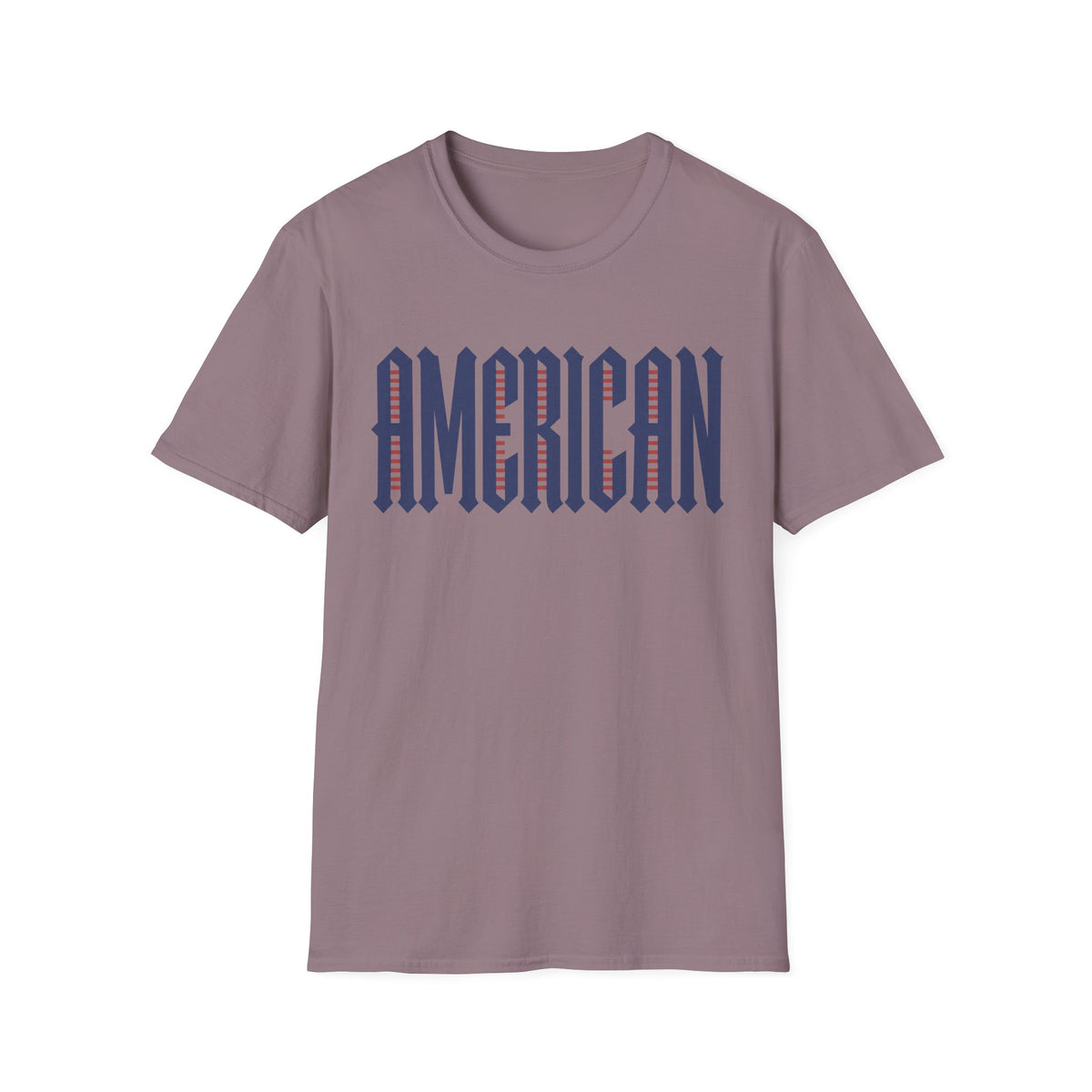 American Flag Stripe Lettering T-Shirt - Patriotic USA Pride Tee