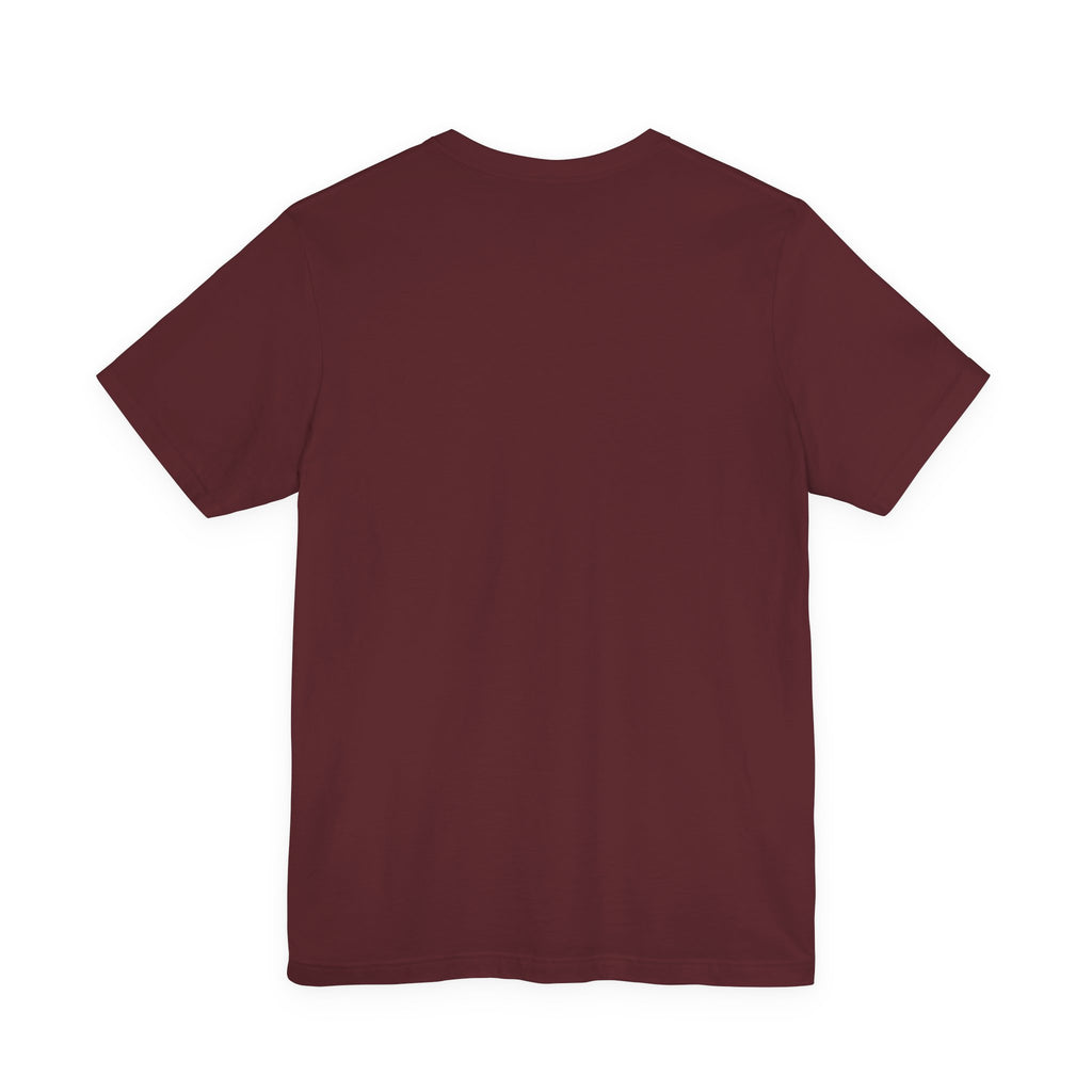 Plain maroon T-shirt with crew neck