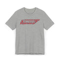Heather gray t-shirt with colorful floral Tennessee state outline graphic across chest