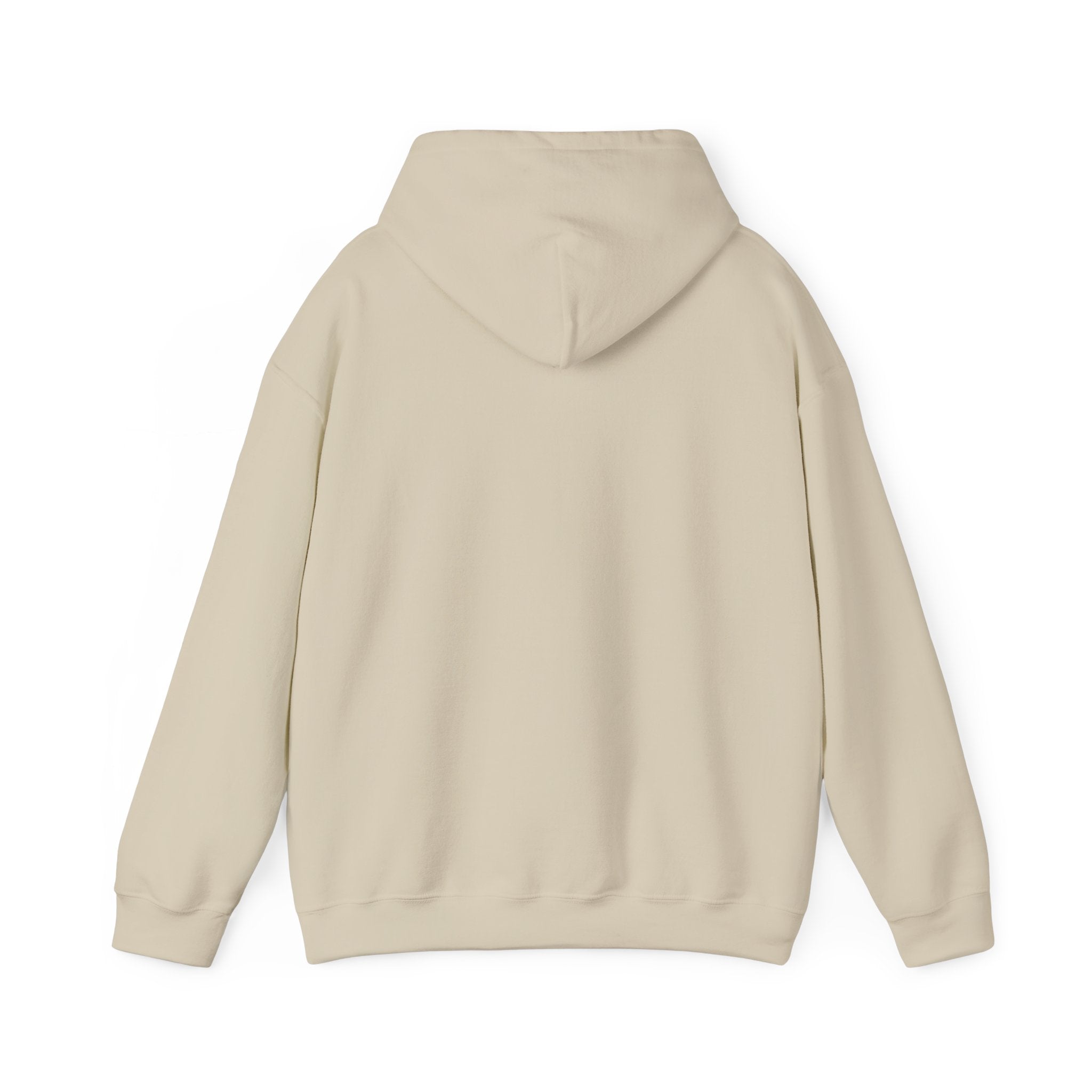 Light beige hoodie with pullover hood and no visible front graphic