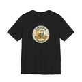 Black T-shirt with certified night owl badge graphic on chest