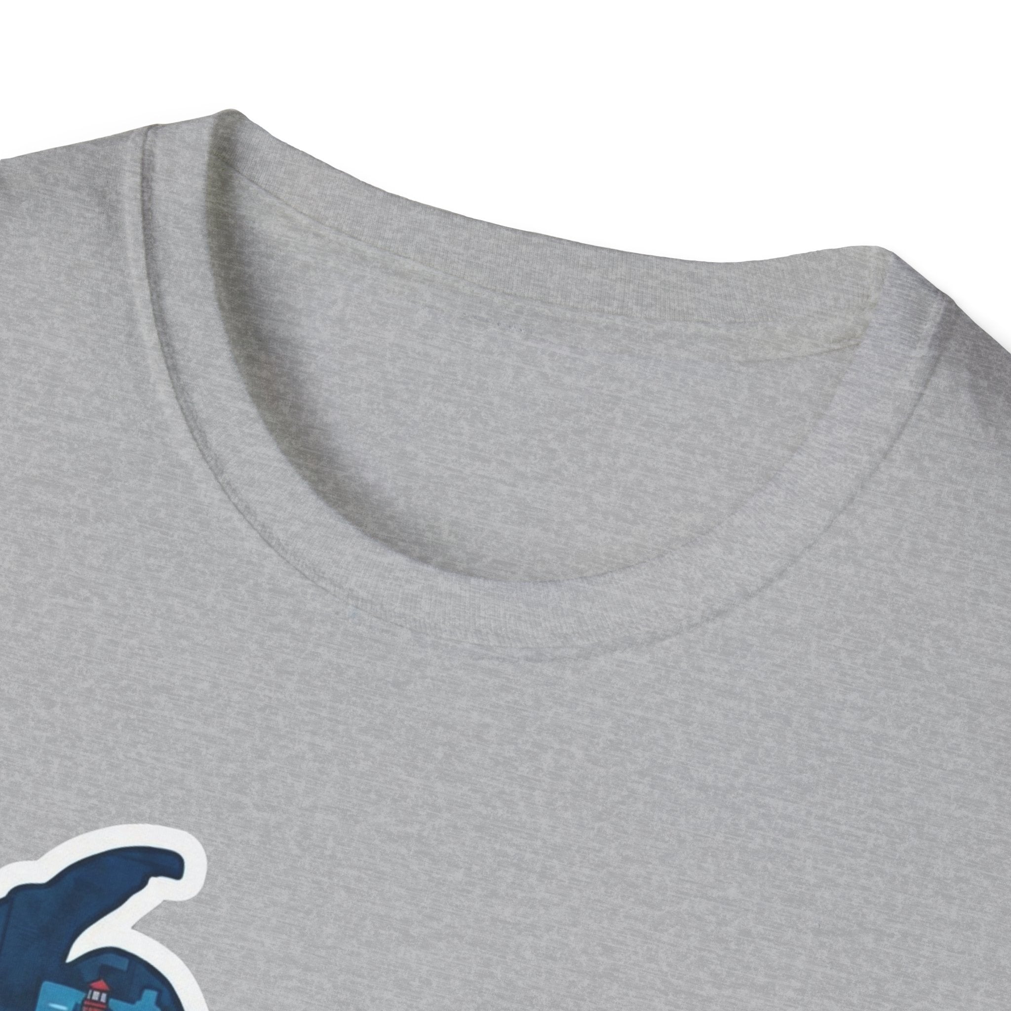 I Am Michigan T-shirt, Sport Grey, crew neck close-up