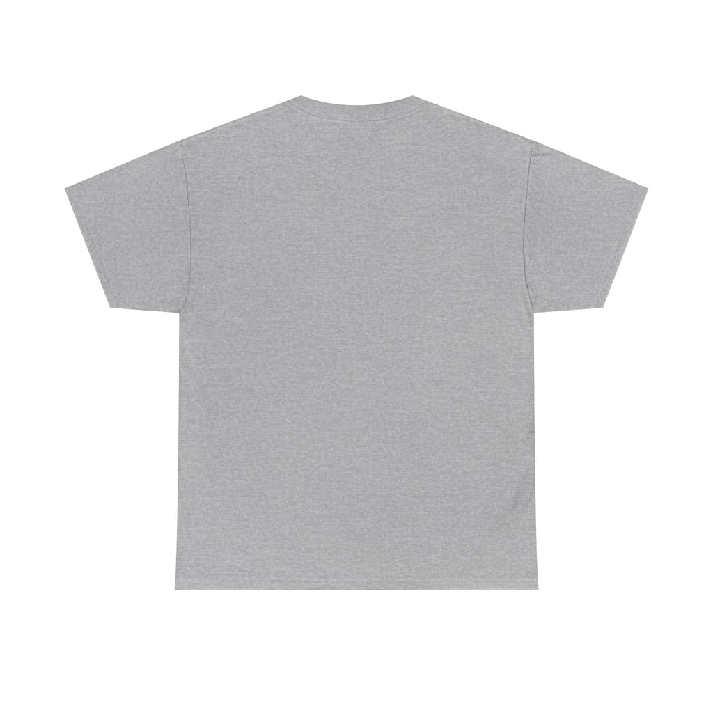 Gray crewneck T-shirt, short sleeves, plain back view, no visible print.