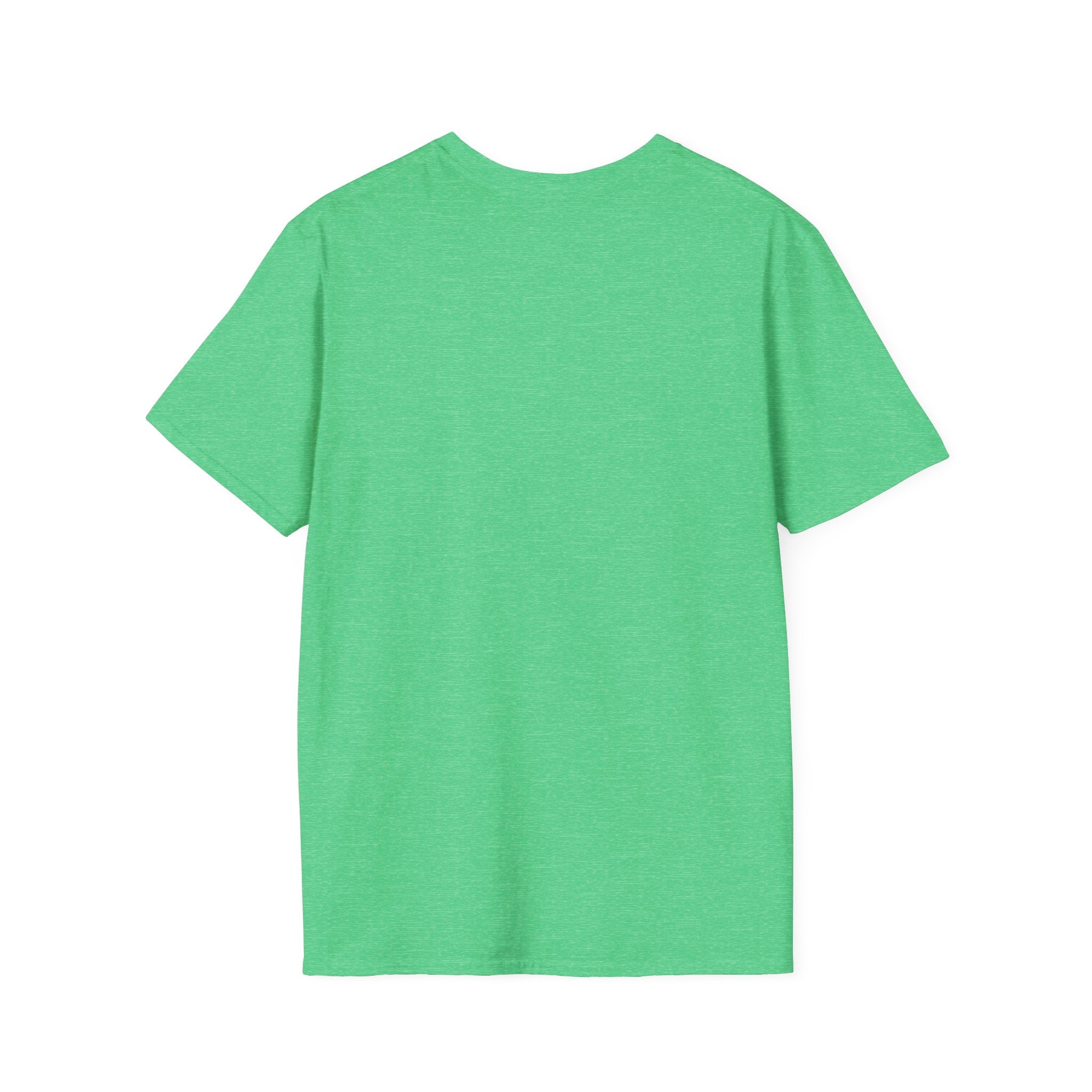 Bright green T-shirt with crew neck, plain front