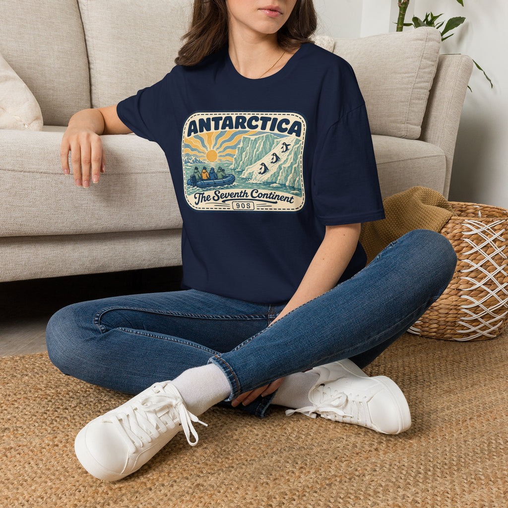 Antarctica Vintage Travel Badge T-Shirt | The Seventh Continent
