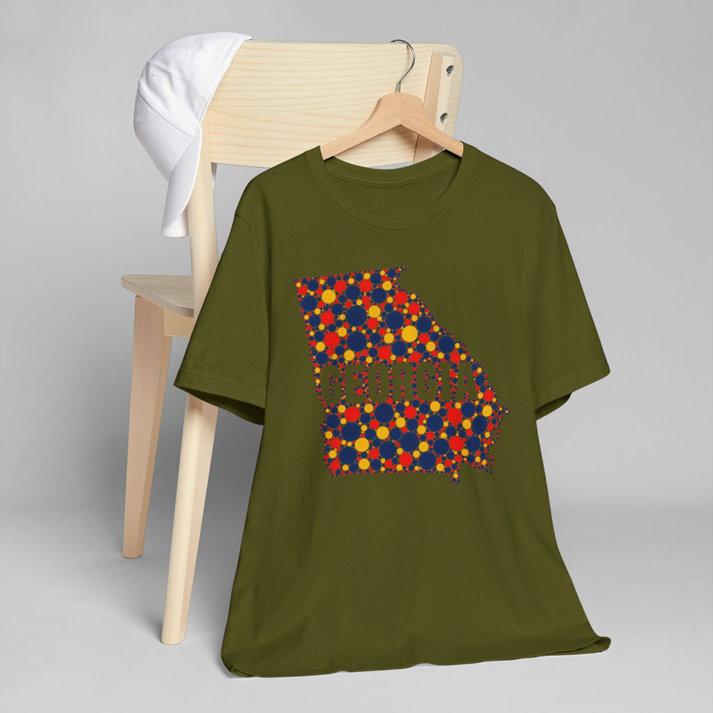 Georgia State Map Floral Pattern T-Shirt | Georgia Outline Graphic Tee