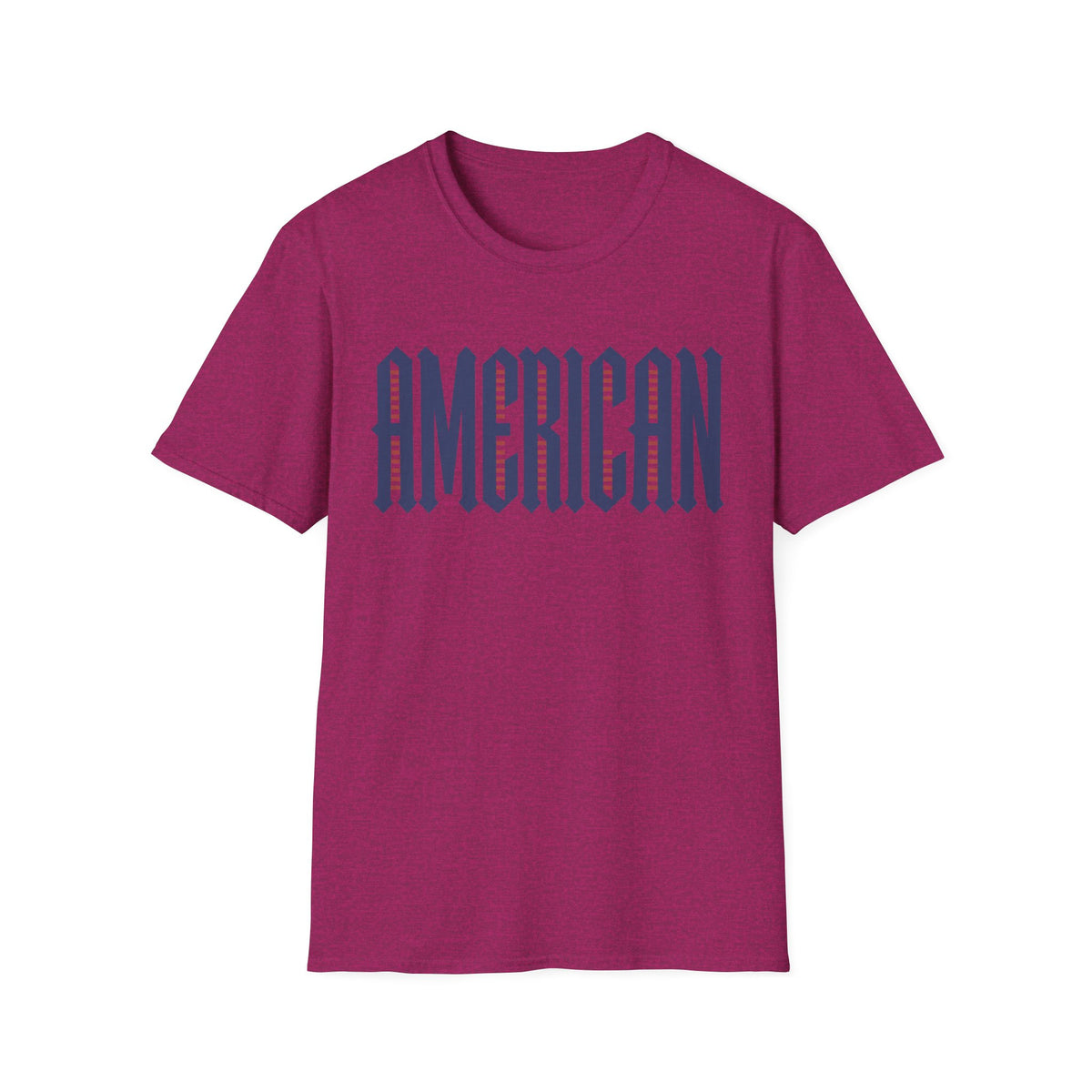 American Flag Stripe Lettering T-Shirt - Patriotic USA Pride Tee