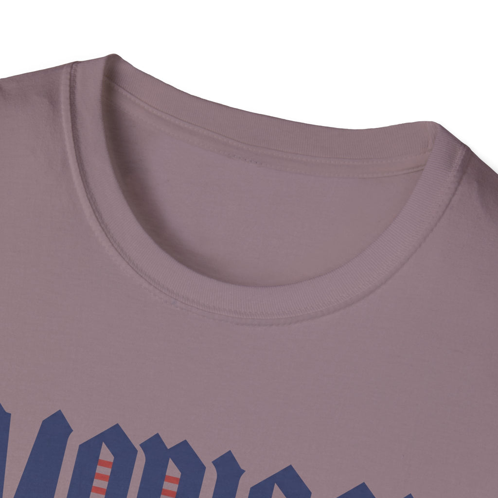 American Flag Stripe Lettering T-Shirt - Patriotic USA Pride Tee