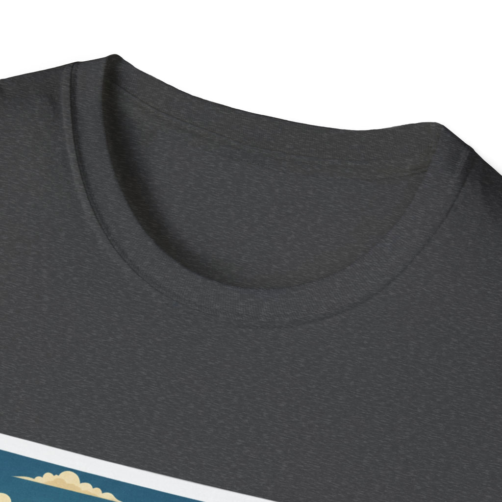 Dark heather crewneck neckline close-up