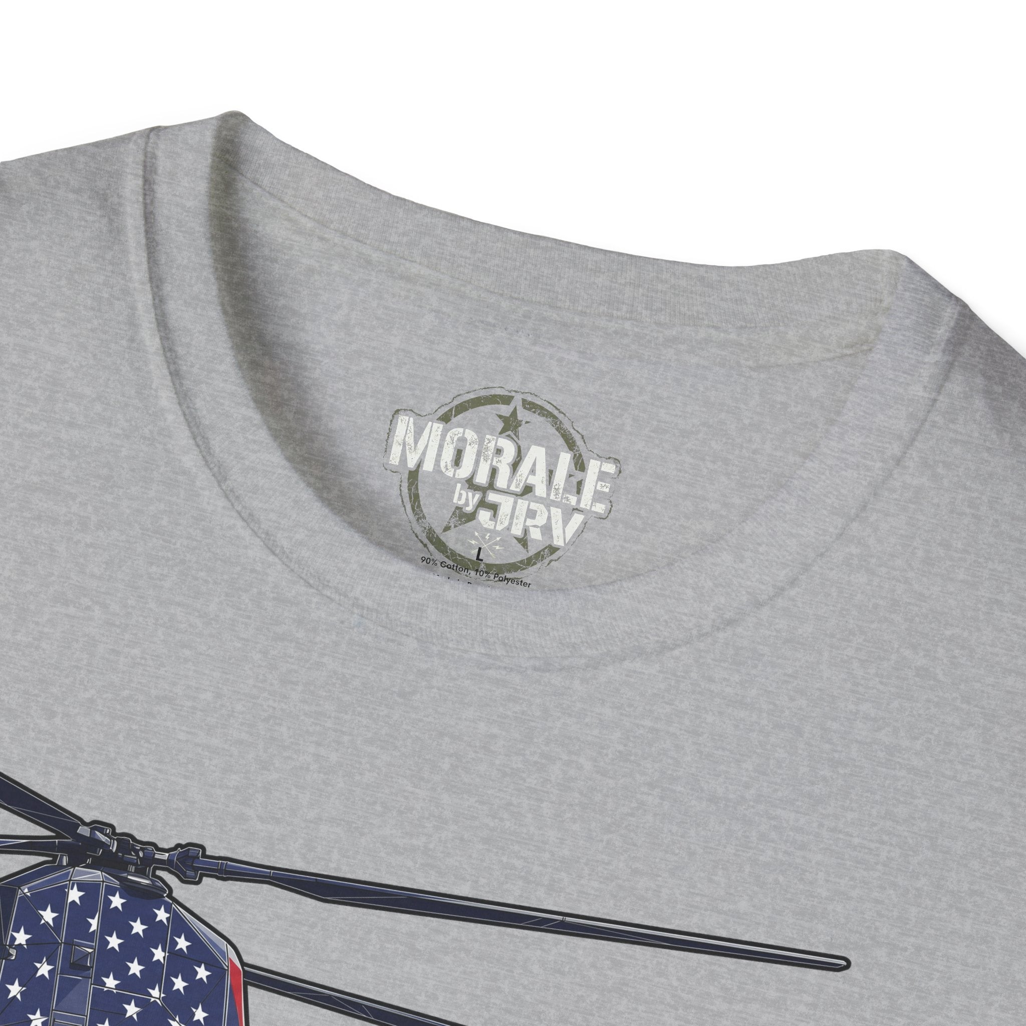 CH-47 Chinook T-Shirt, sport grey, “MORALE by TRV” neck label