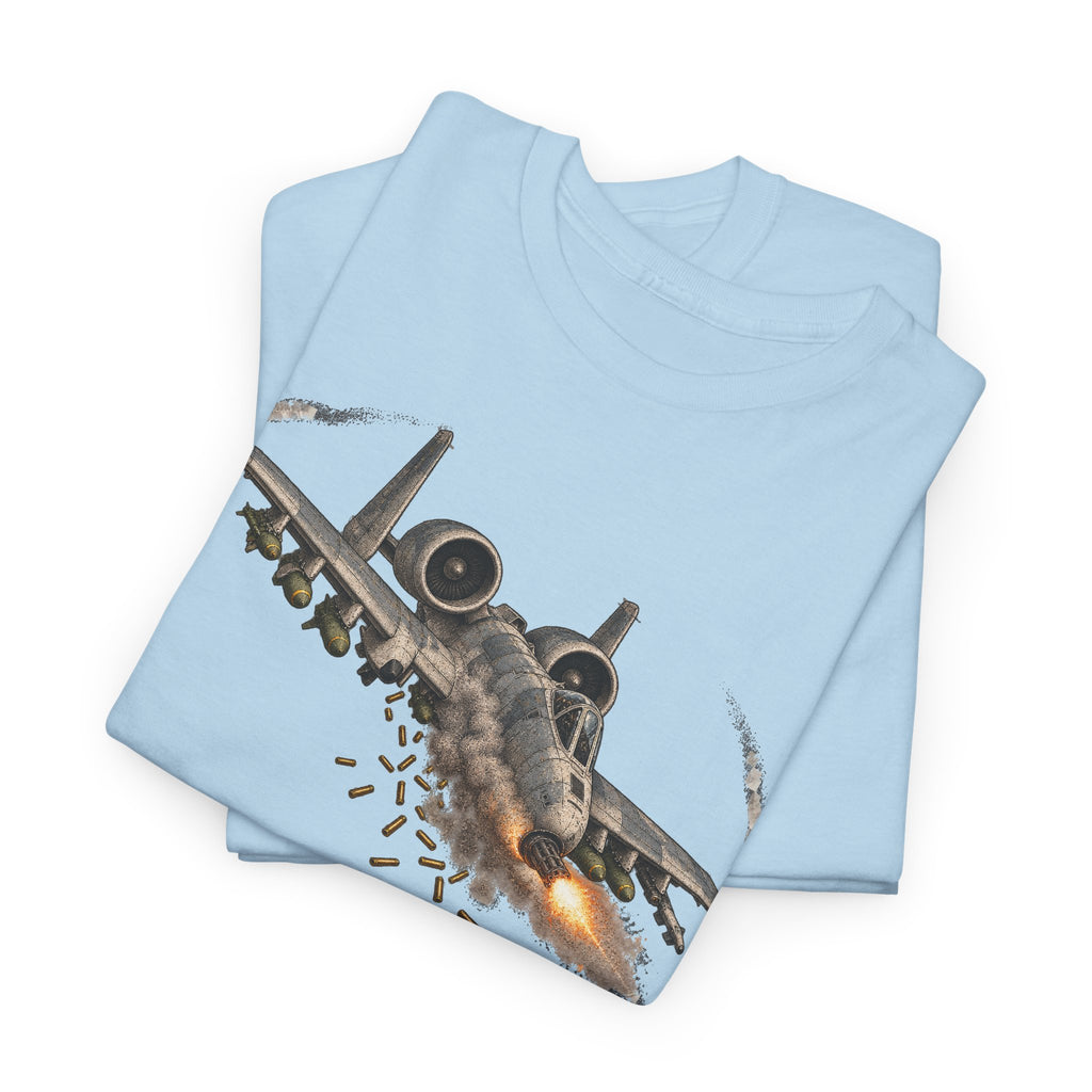 Light blue T-shirt with jet graphic print
