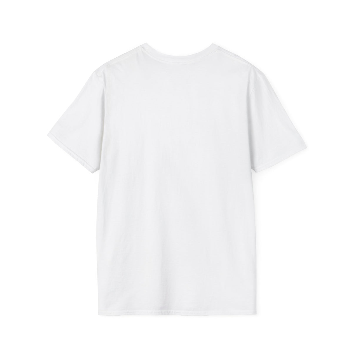 White crewneck T-shirt with plain back, no visible graphic