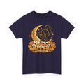 Hex Appeal Black Cat T-Shirt, Retro Crescent Moon Witchy Halloween Shirt for Women and Men, Funny Spooky Cat Lover Tee