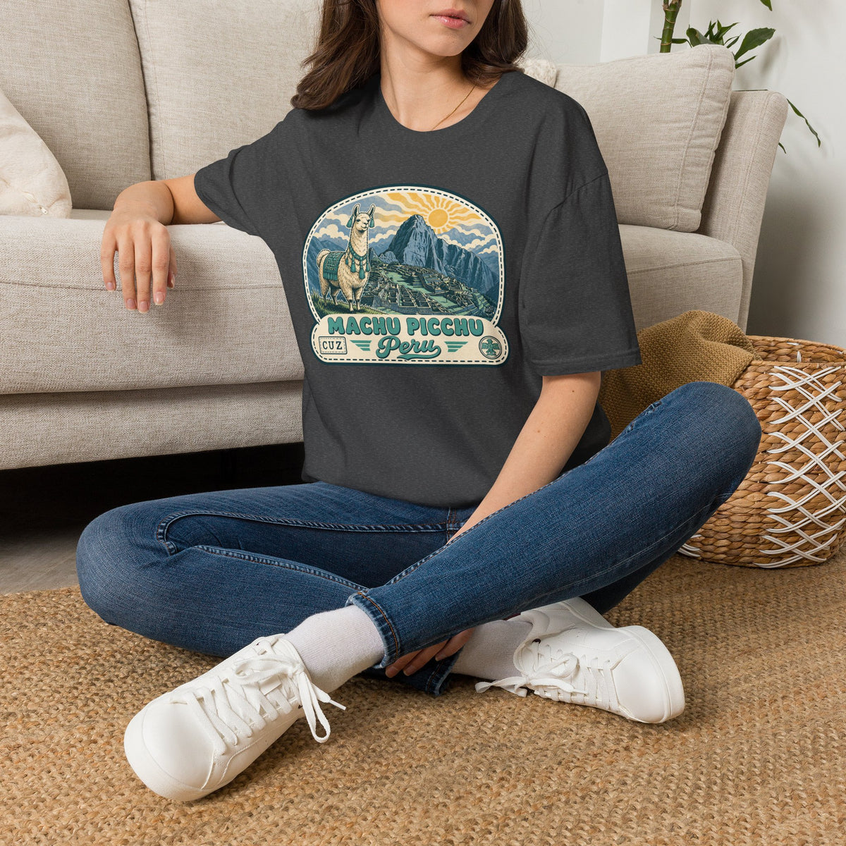 Machu Picchu Llama T-Shirt | Vintage Mountain Travel Tee