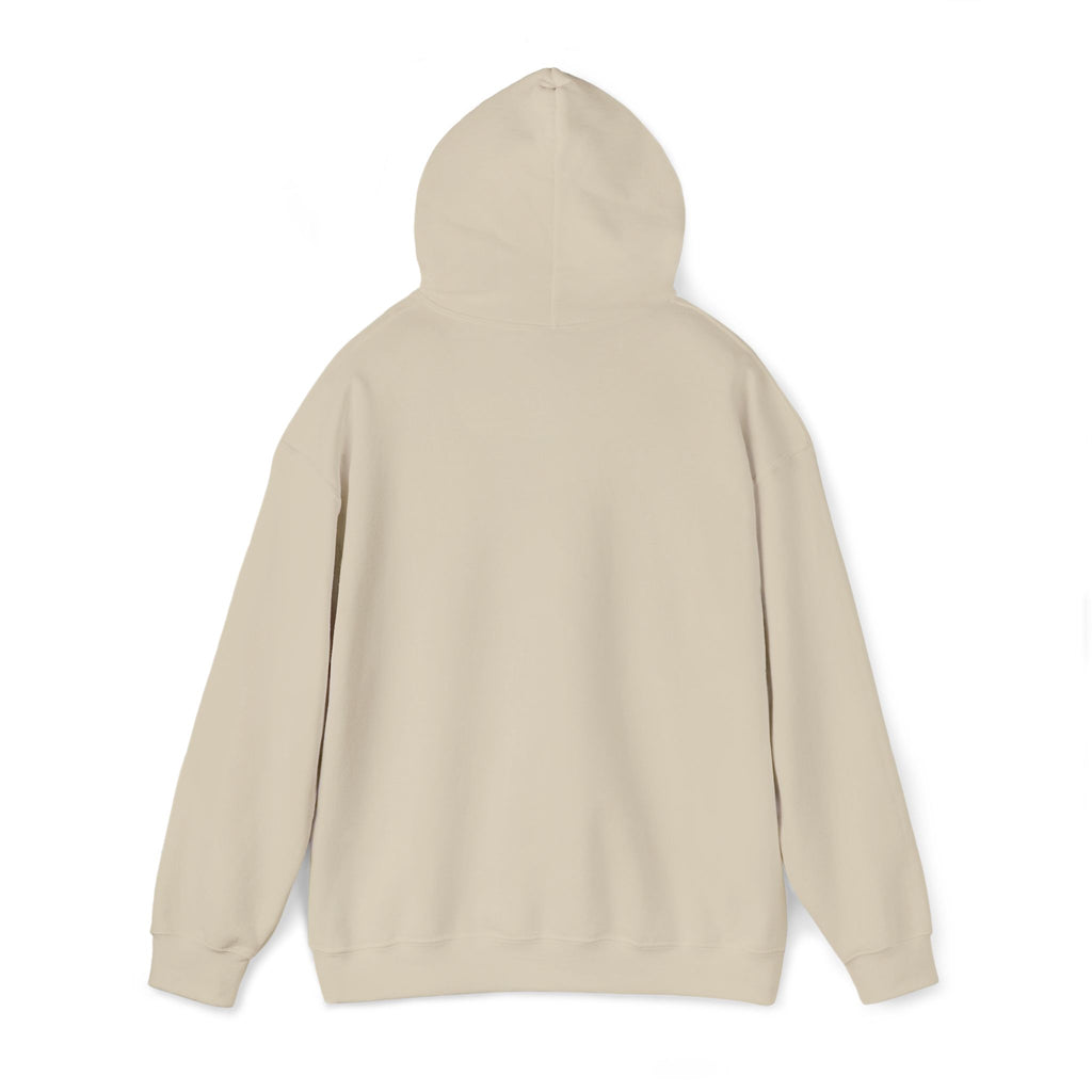 Sand octopus art hoodie, plain back view with hood and full sleeves