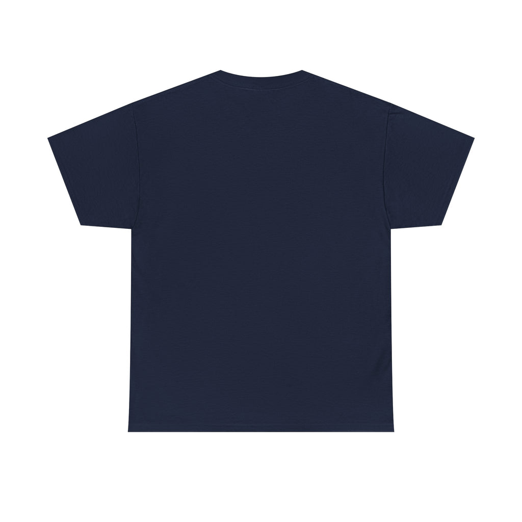 Dark navy T-shirt with short sleeves, plain back view