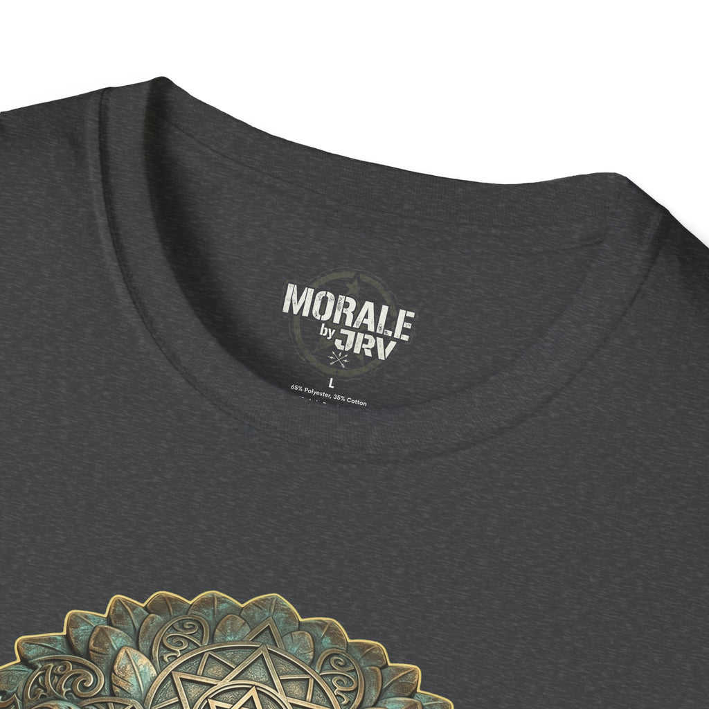 Dark heather T-shirt with back neck label