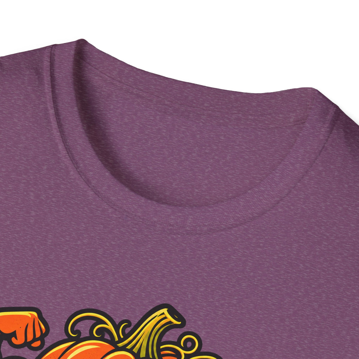 Dark purple T-shirt crew neck close-up