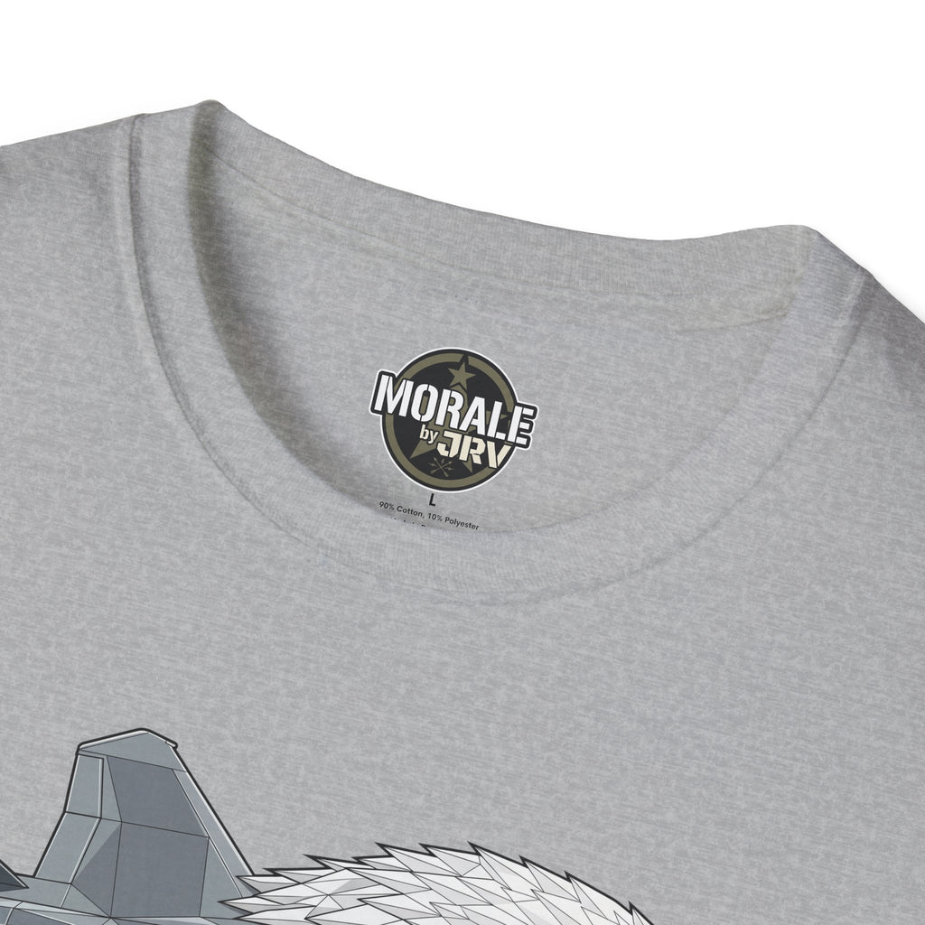 Sport Grey T-Shirt neckline with Morale by JRIV logo