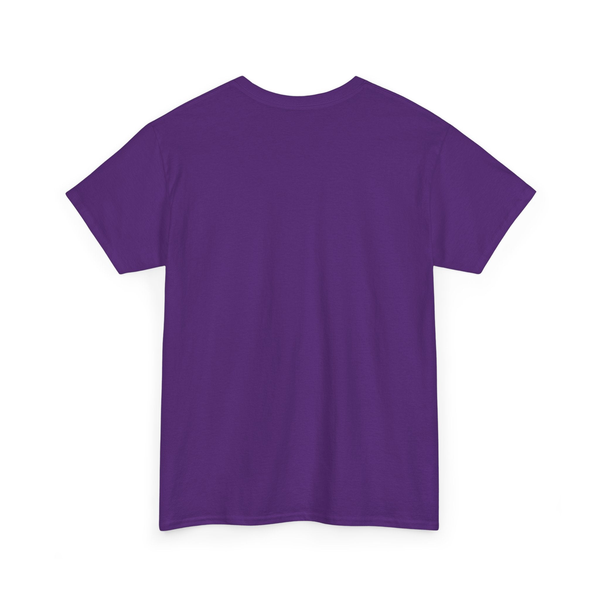 Purple crewneck T-shirt, plain front