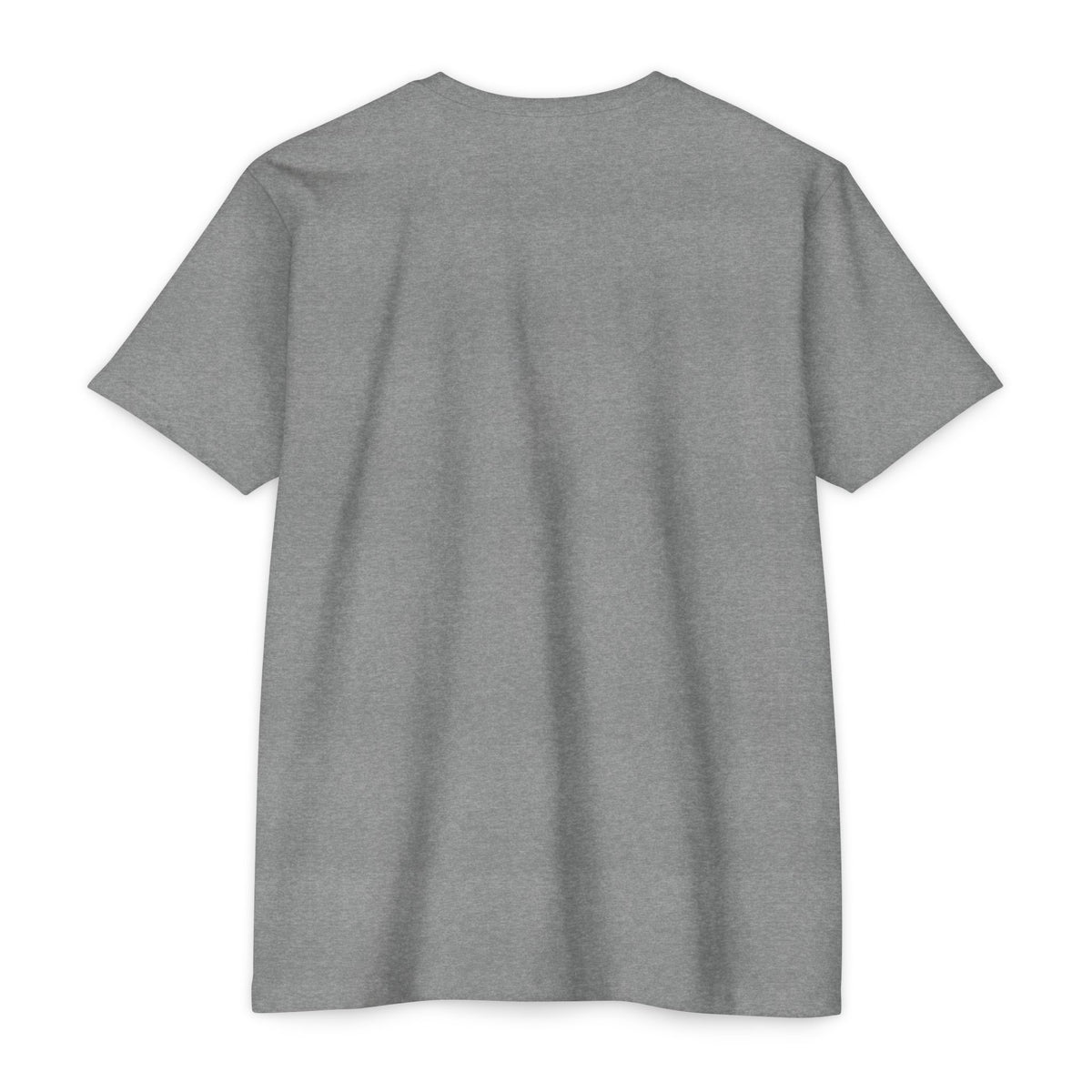 Gray men’s kayaking T-shirt, plain back view