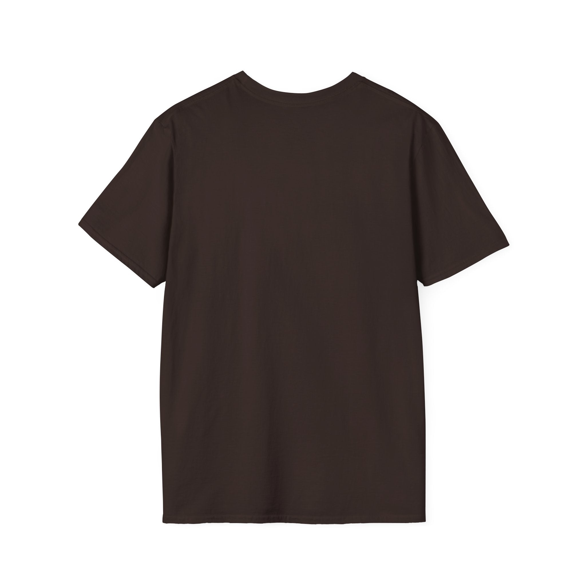 Crowned Skull T-Shirt with gold royal skull and banner, dark chocolate front