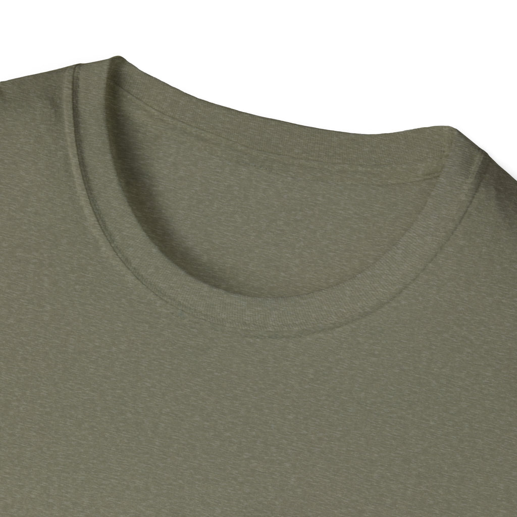Pennsylvania T‑Shirt in Heather Military Green, crew neck close-up