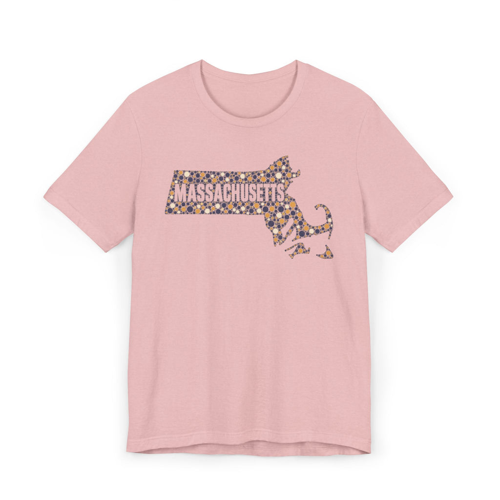 Massachusetts State Floral Map T-Shirt | Massachusetts Outline Graphic Tee
